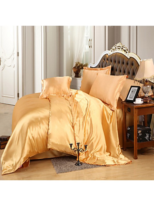 Solid 4 Piece Duvet Cover Sets