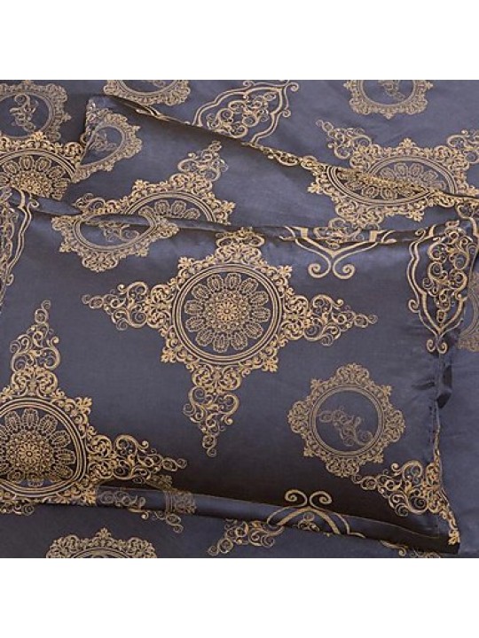 Duvet Cover Set The High End Luxury Satin Jacquard Silk Bedding And Court Wind Full