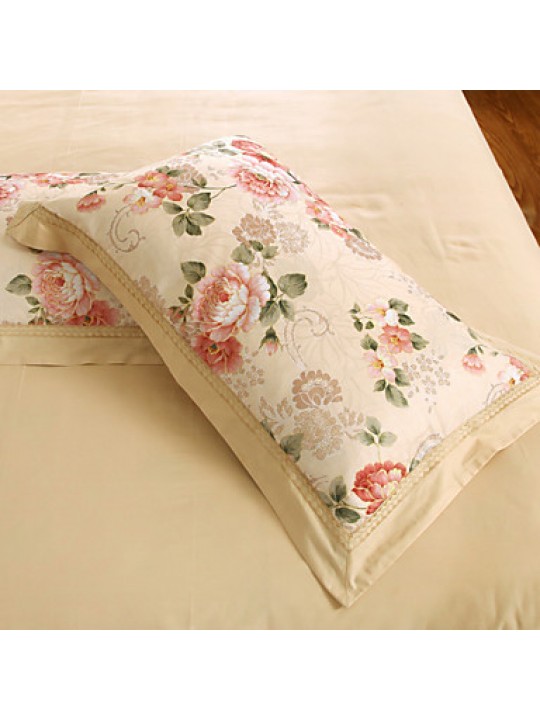 Floral Cotton 4 Piece Duvet Cover Sets