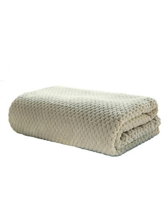 Super Soft Grey,Solid Solid Polyester/Polyamide Blankets W130×150cm(W50×60in)