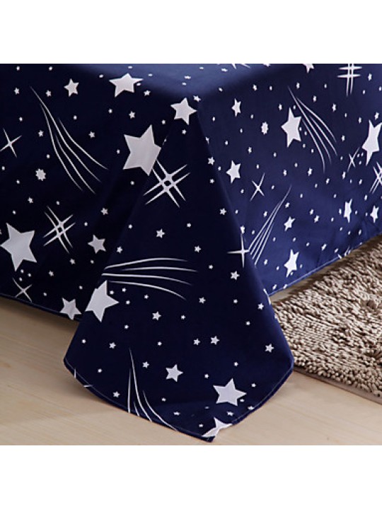 Meteor Bedsheet Pillowcases Duvet Cover(White)