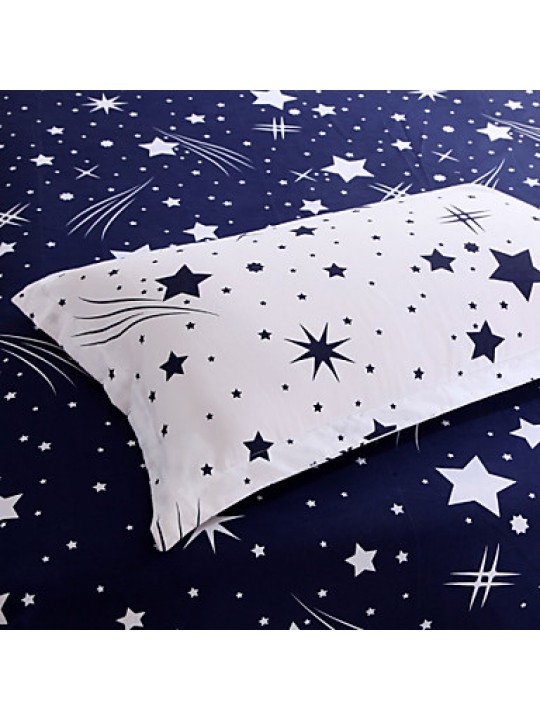 Meteor Bedsheet Pillowcases Duvet Cover(White)