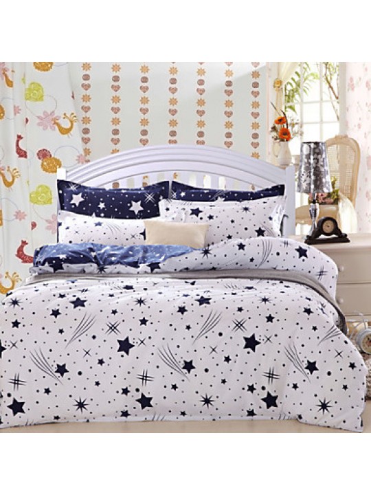 Meteor Bedsheet Pillowcases Duvet Cover(White)