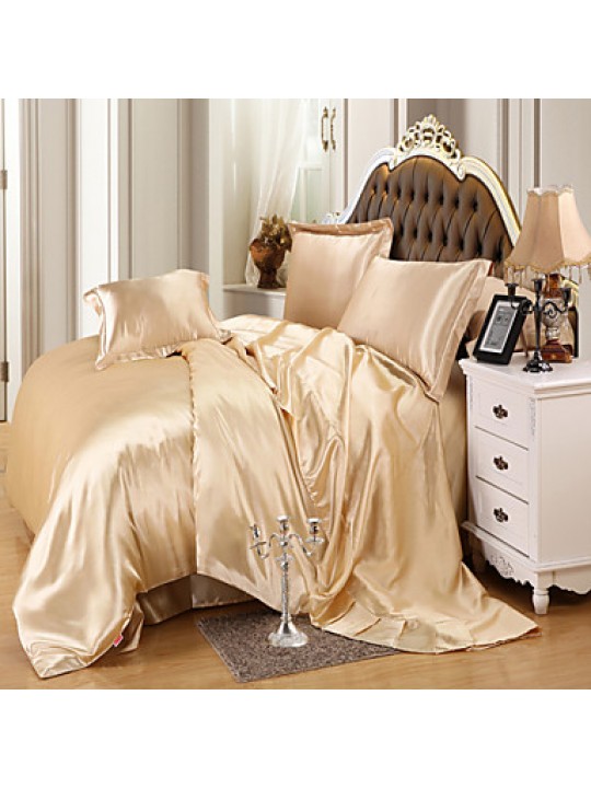 Solid 4 Piece Duvet Cover Sets