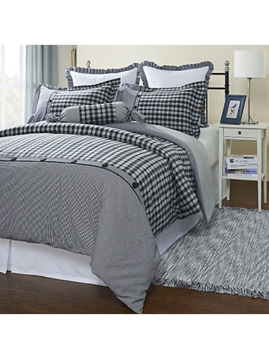 Plaid Cotton Duvet Cover Sets