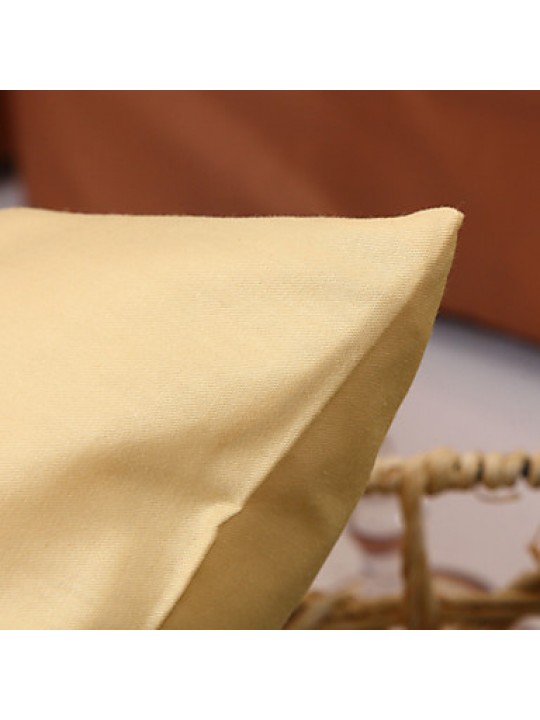 Two-Tone Bedsheet Pillowcases Duvet Cover(Canary+Coffee)