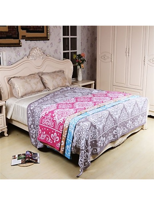 1 PC Full Cotton Blanket 78 by 90 inch Floral Pattern