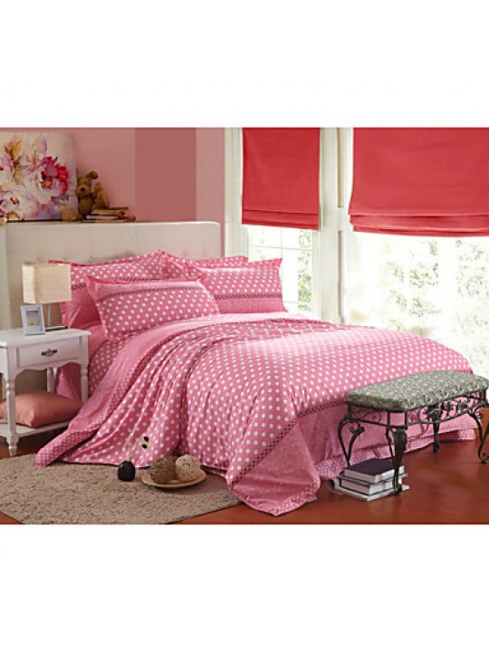  Aloe Brushed Cotton Bedding a Family of Four Active Printing Single or Double QuiltBedding Set