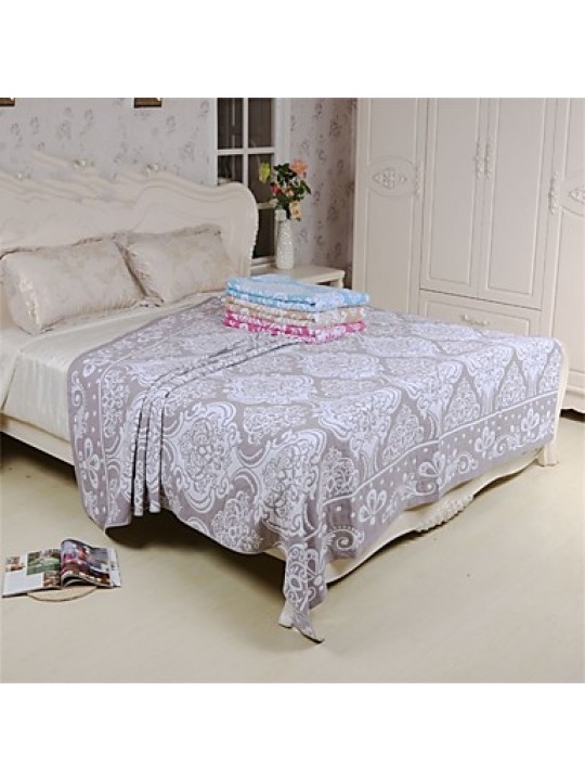 1 PC Full Cotton Blanket 78 by 90 inch Floral Pattern