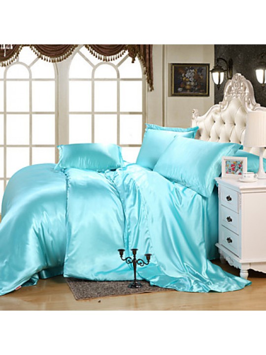 Solid 4 Piece Duvet Cover Sets