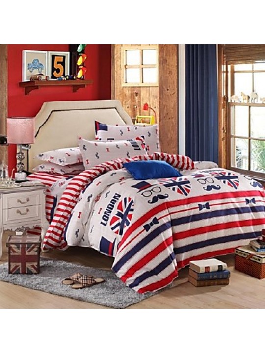 London Bedding Set of 4pcs Queen/Twin Set Boy First Choice