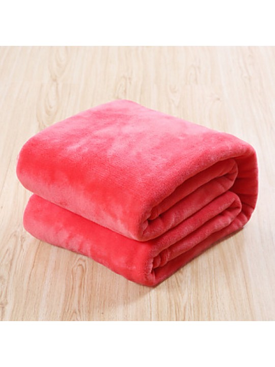 200*230cm Solid Color Plaids Flannel Fleece Blankets