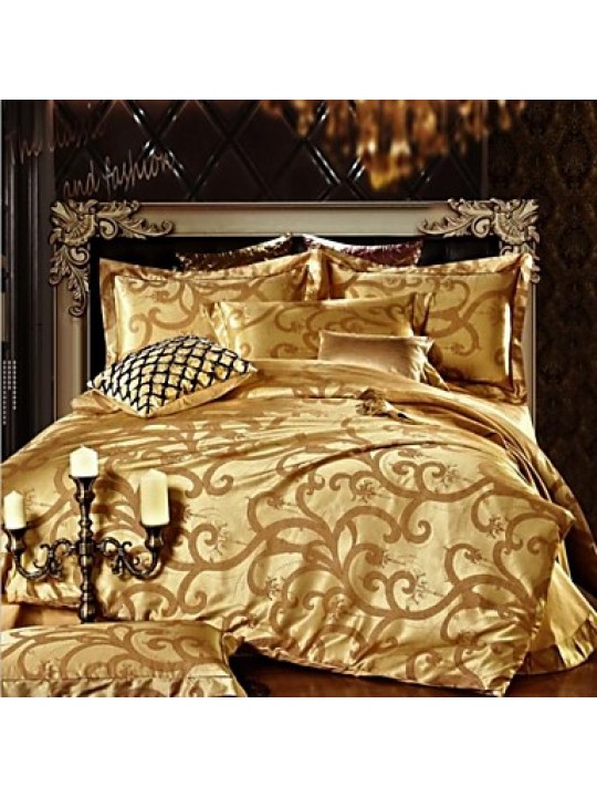 Bedtoppings Cotton Rich Jacquard Embossed 4pcs Duvet Cover Set