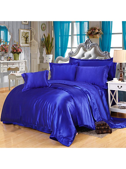 Solid 4 Piece Duvet Cover Sets