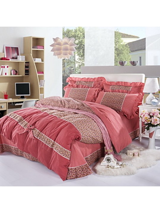 Version of the Velvet Skin-Friendly Family of Four Sanding Bedding Apply Sheets Bedding Set