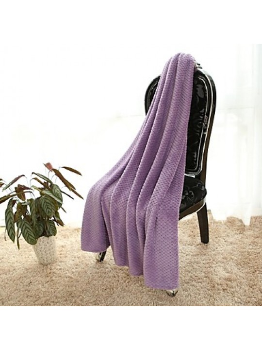 Super Soft Grey,Solid Solid Polyester/Polyamide Blankets W130×150cm(W50×60in)