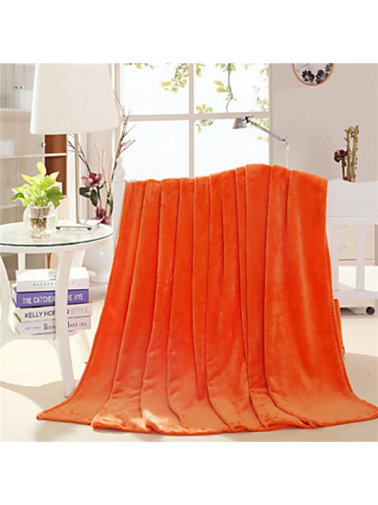 Orange Throw Blanket 100% Fleece