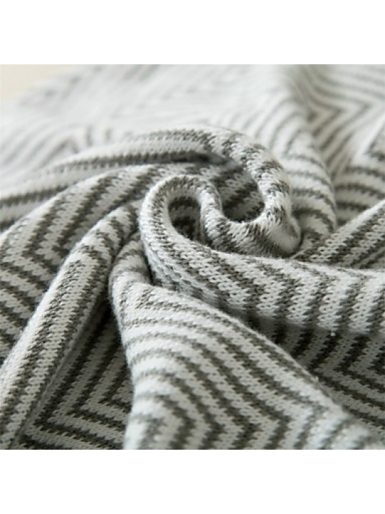 Solid Knitted Blanket Full Cotton 47"*71"