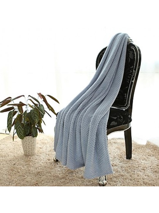 Super Soft Grey,Solid Solid Polyester/Polyamide Blankets W130×150cm(W50×60in)