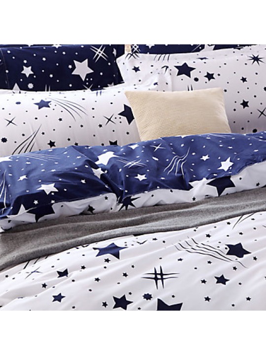 Meteor Bedsheet Pillowcases Duvet Cover(White)